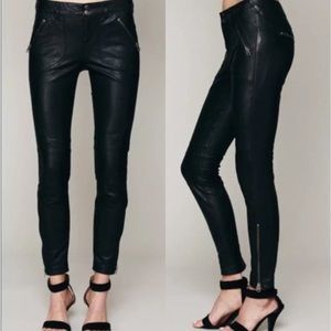 Vegan Leather Moto Pants